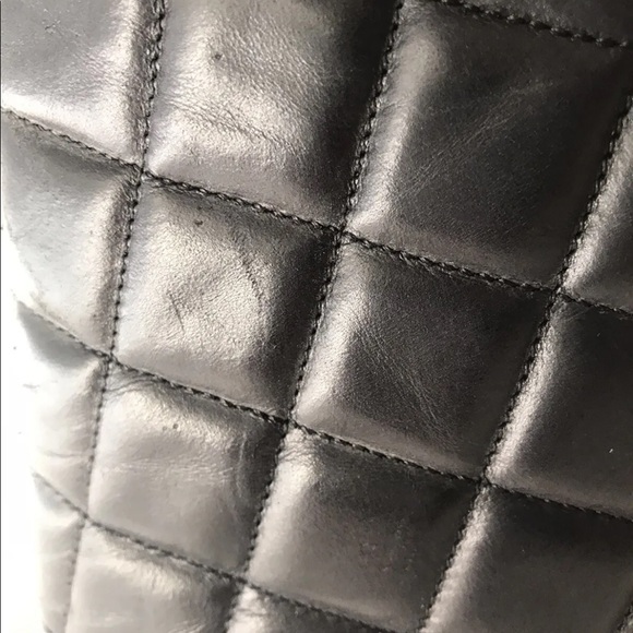 Rockport Women’s Platform Heel Knee High Boot Black Quilted Leather 9 - Picture 6 of 13